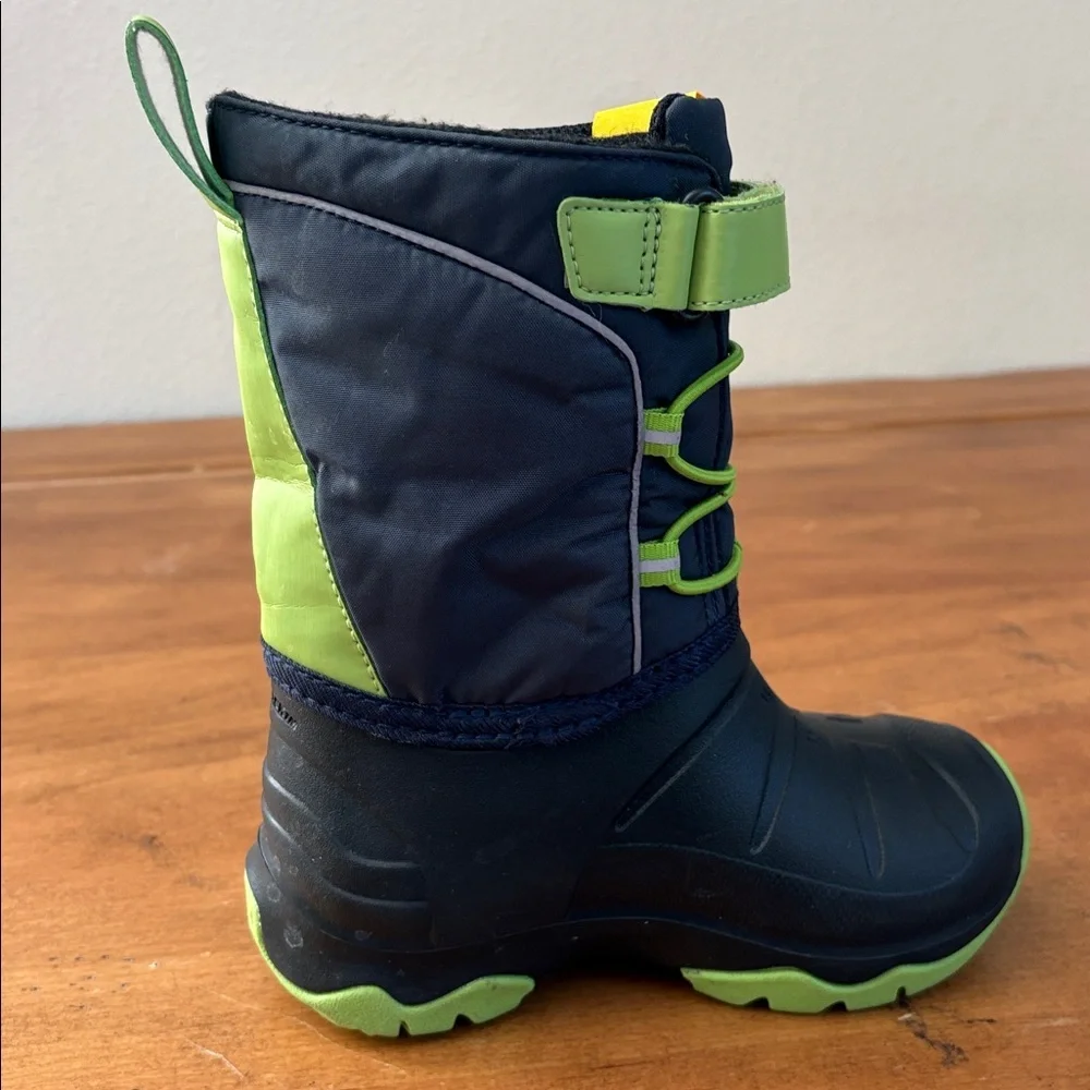 Keen Lumi Kids' Black and Lime Lined Snow Boots Size 10